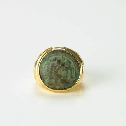 Greek Bronze Coin Ring of King Alexander The Great