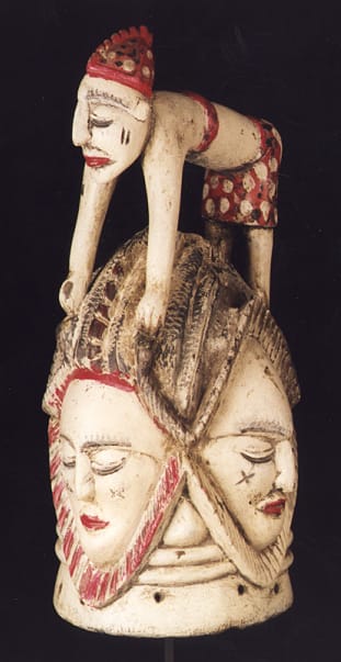 Temne Wooden Polychrome Helmet Mask