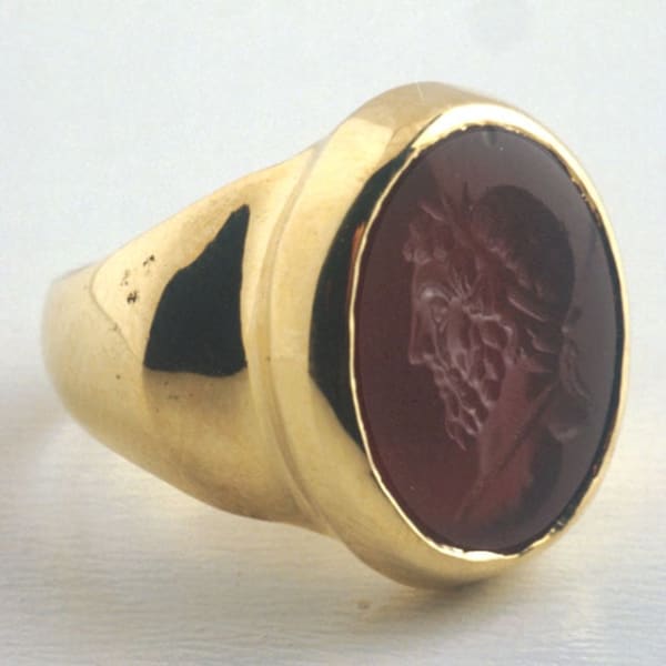 Roman Carnelian Intaglio depicting Emperor Marcus