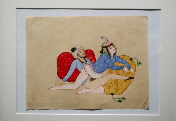 134 - Late Mughal Empire Erotic Manuscript / Painting Inspired by the Kama Sutra