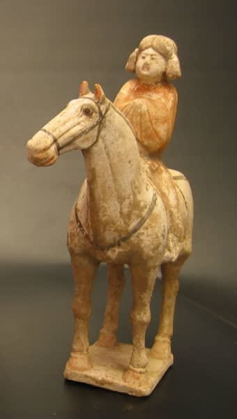 Tang Polychrome Horse with Fat Lady