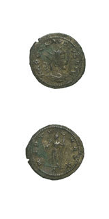 Bronze Antoninianus of Emperor Claudius Gothicus