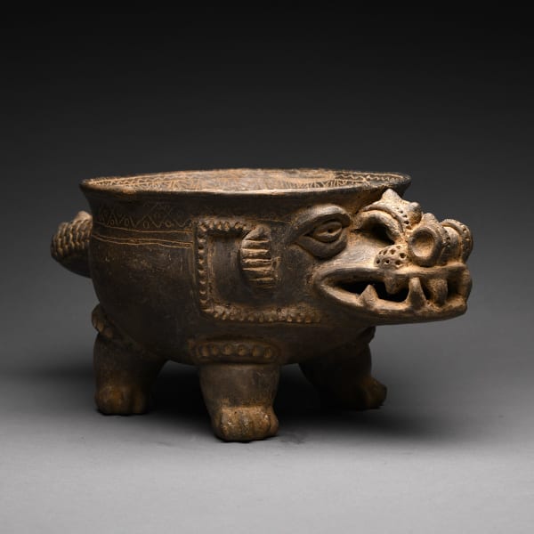 Crocodile Effigy Bowl