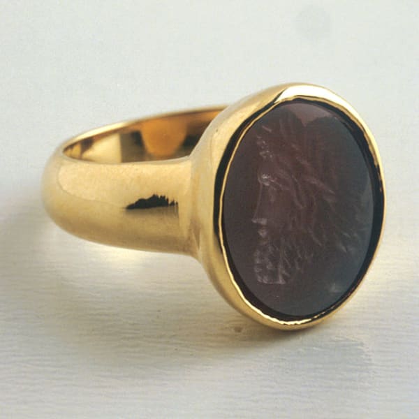 Classical Revival Intaglio of the Bust of a Deity