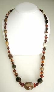 Carnelian, Jasper and Agate Bead Necklace