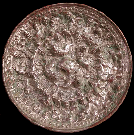 Tang Silver-Plated Bronze Mirror