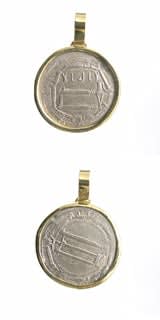 Gold Pendant with Abbasid Silver Dirham