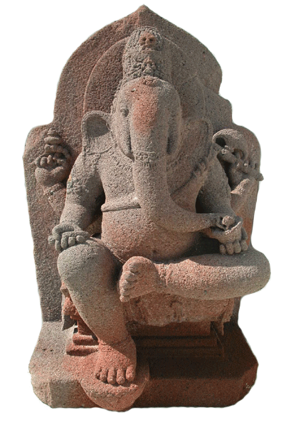 Indonesian Basalt Sculpture of Ganesha