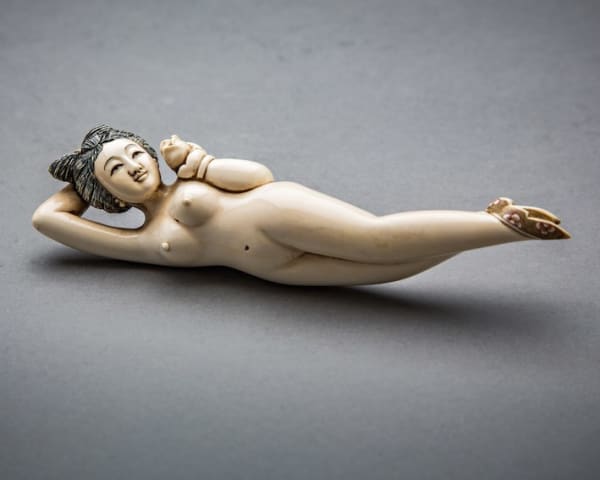Chinese carved ivory figurine of a doctor's doll