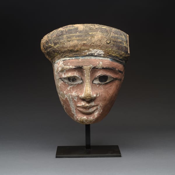 Egyptian polychrome wooden mask