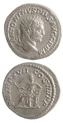 Silver Denarius of Emperor Caracalla