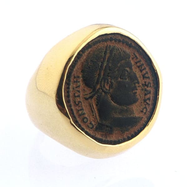 Bronze coin of Roman Emperor Constantine the Great