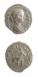 Silver Denarius of Empress Lucilla