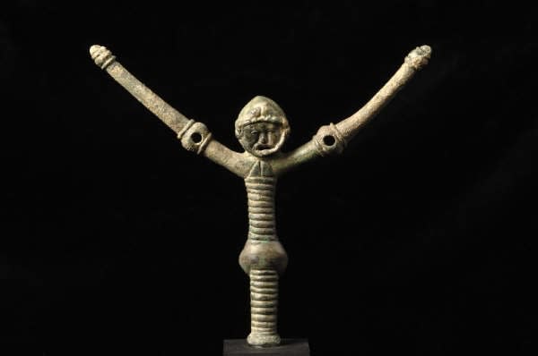 Elamite Bronze Idol with Raised Arms