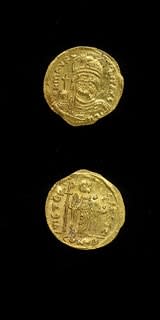 Byzantine Gold Solidus of Emperor Maurice Tiberius