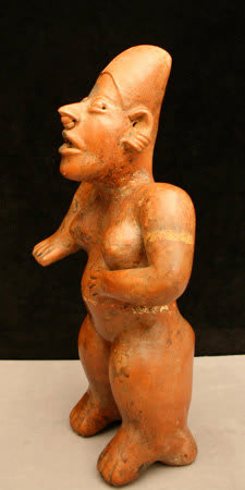 El Arenal Brown Style Jalisco Terracotta Sculpture of a Standing Woman