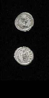 Silver Denarius of Geta Struck While Caesar