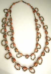 Limestone And Faience Bead Necklace