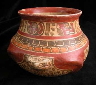 Mayan Polychrome Bowl in the Form of a Frog
