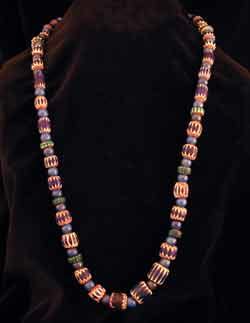 Venetian Glass Trading Bead and Lapis Lazuli Bead Necklace
