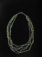 Five Strand Egyptian Faience Bead Necklace