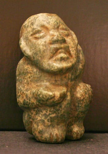 Olmec Jade Sculpture Depicting a Hunchback