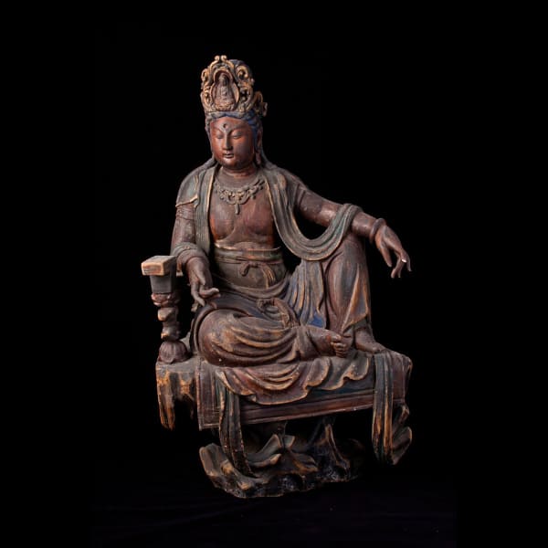 Ming Dynasty Polychrome Bodhisattva