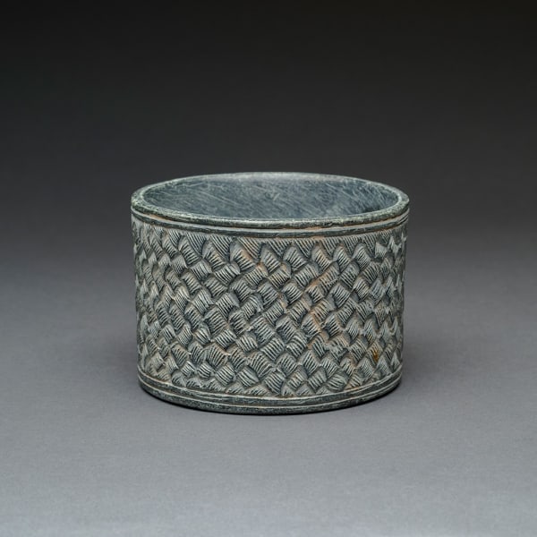 Intercultural Style Chlorite Cylindrical Vessel