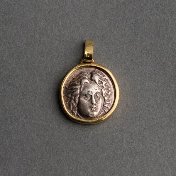 Gold Pendant with Silver Stater of Rhodes, 4 Century BCE - 3rd Century BCE