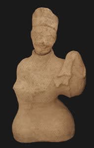 Eastern Han Terracotta Sculpture of a Smiling Attendant