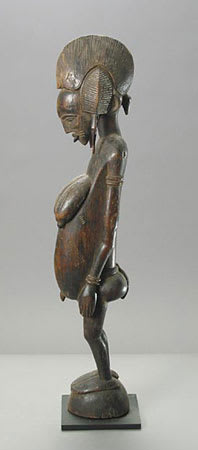 Senufo Wooden Sculpture of a Standing Woman