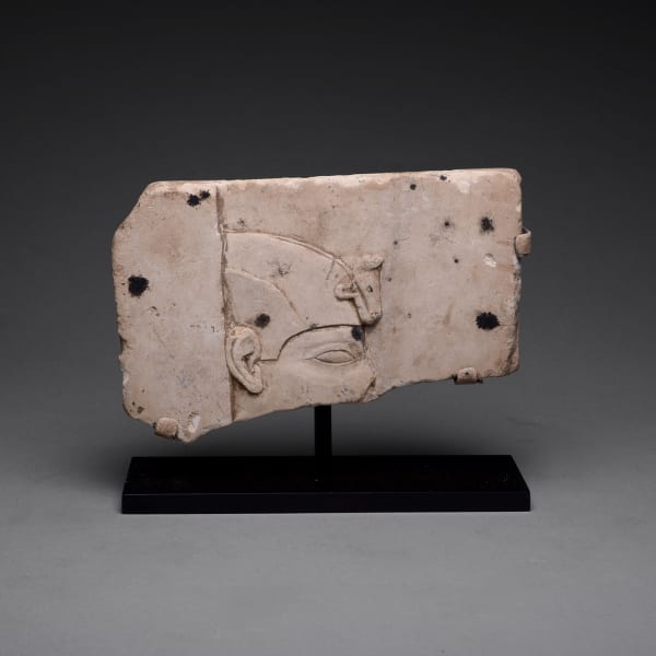 Ptolemaic Period Two-Sided Limestone Plaque