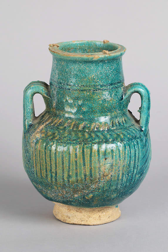 Glazed Parthian terracotta amphora