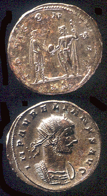 Roman Bronze Coin Of Emperor Aurelian