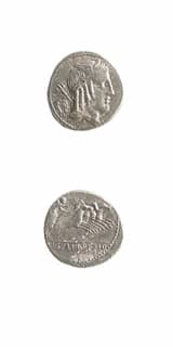 Roman Republican Silver Denarius, L. Jullius Bursio