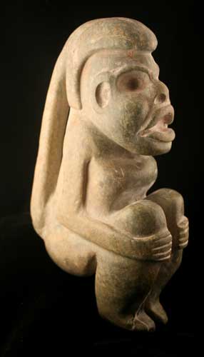 Olmecoid Stone Sculpture of a Monkey