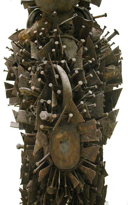 Kongo Wooden Nkisi Nkondi Sculpture