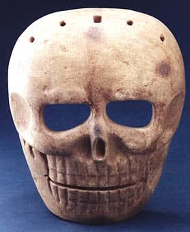 Stone Funerary Skull Mask