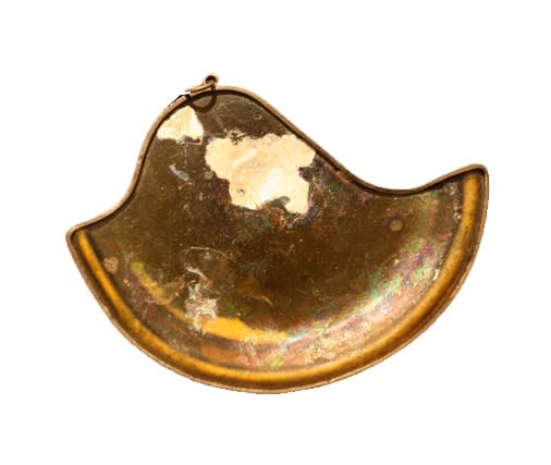 Roman Glass Fragment In Sterling Silver Setting
