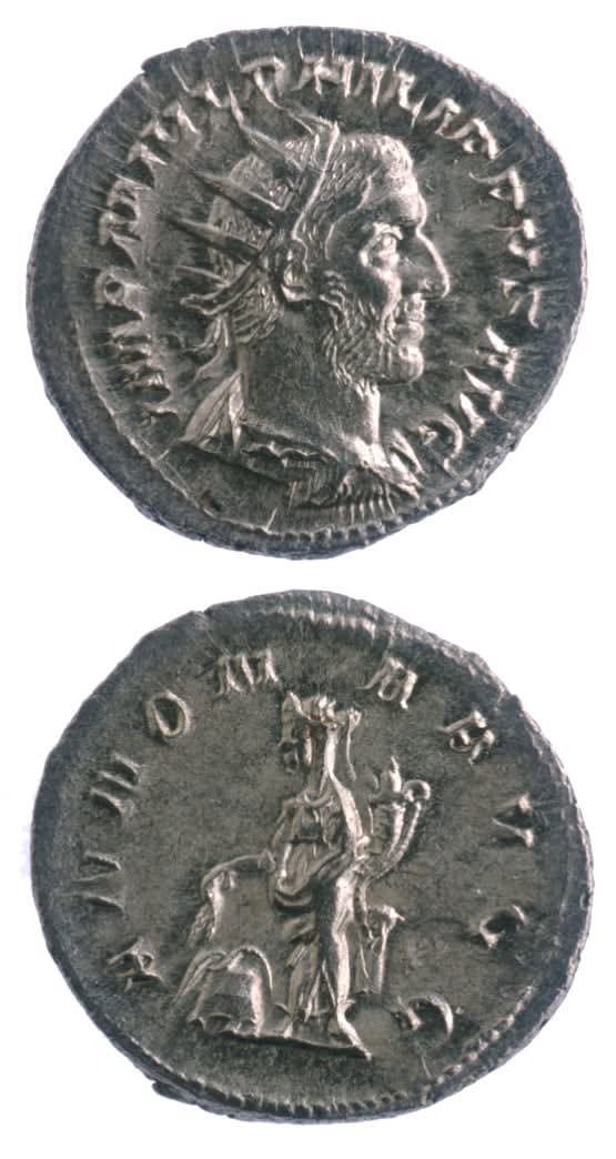 Silver Antoninianus of Emperor Philip I the Arab