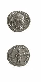 Silver Antoninianus of Phillip II Struck While Caesar