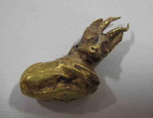 Gold Bead in the Form of a Seated Ibex