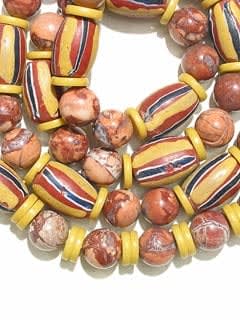 Venetian Glass Trading Bead And Jasper Beads