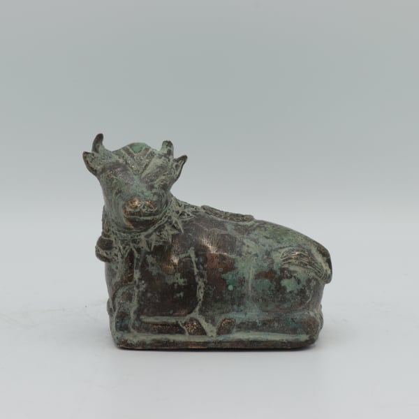 Bronze Nandi bull sculpture
