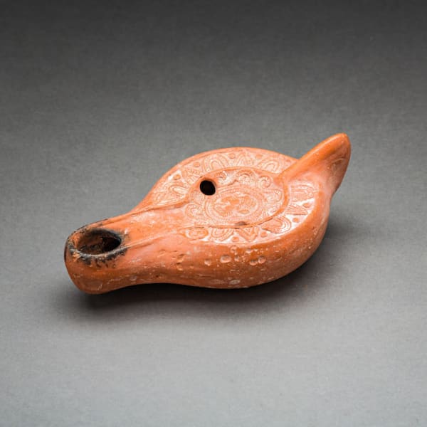 Early Christian Terracotta Oil Lamp