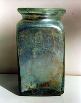 Square-Sided Glass Vessel