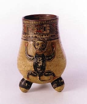 Guanacaste-Nicoya Tripod Vessel with a Monkey