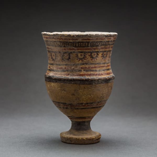 Painted Terracotta Goblet