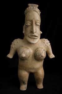 Ameca-Ezatlán Style Jalisco Terracotta Sculpture of a Standing Woman