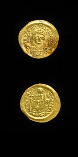 Byzantine Gold Solidus of Emperor Justinian I
